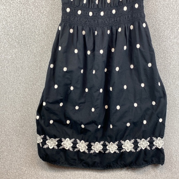 Cute Options boho milkmaid midi dress made in India L dot embroidered cotton - Picture 10 of 12